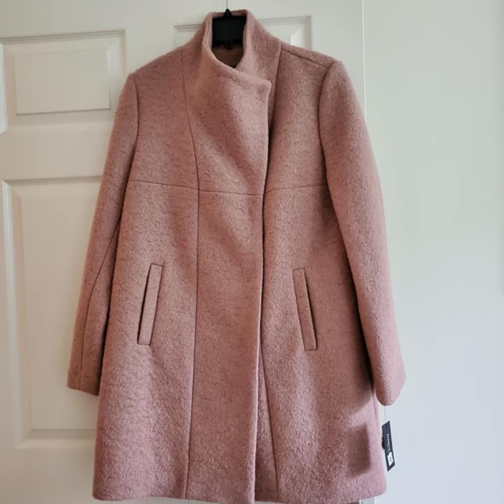 Asymmetrical Boucle Walker Coat